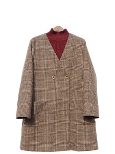 캐시미어 체크떠블 코트(1color)자체 디자인제작 신상품!!데이드리밍,여성의류쇼핑몰